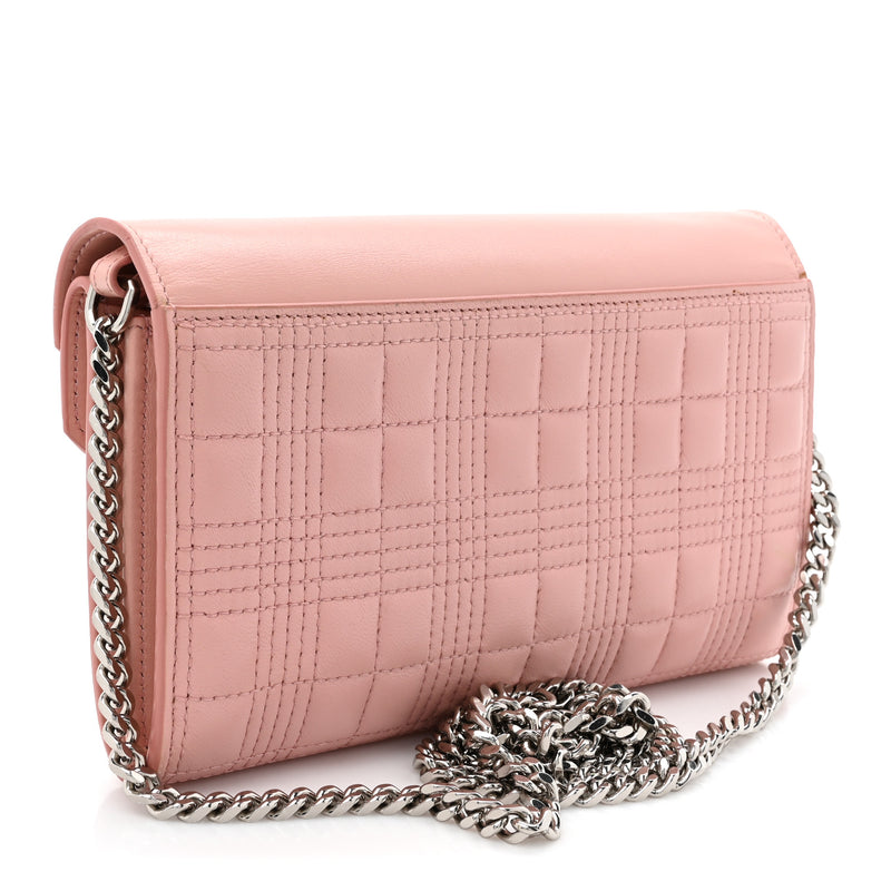 Burberry Lambskin Quilted Wallet With