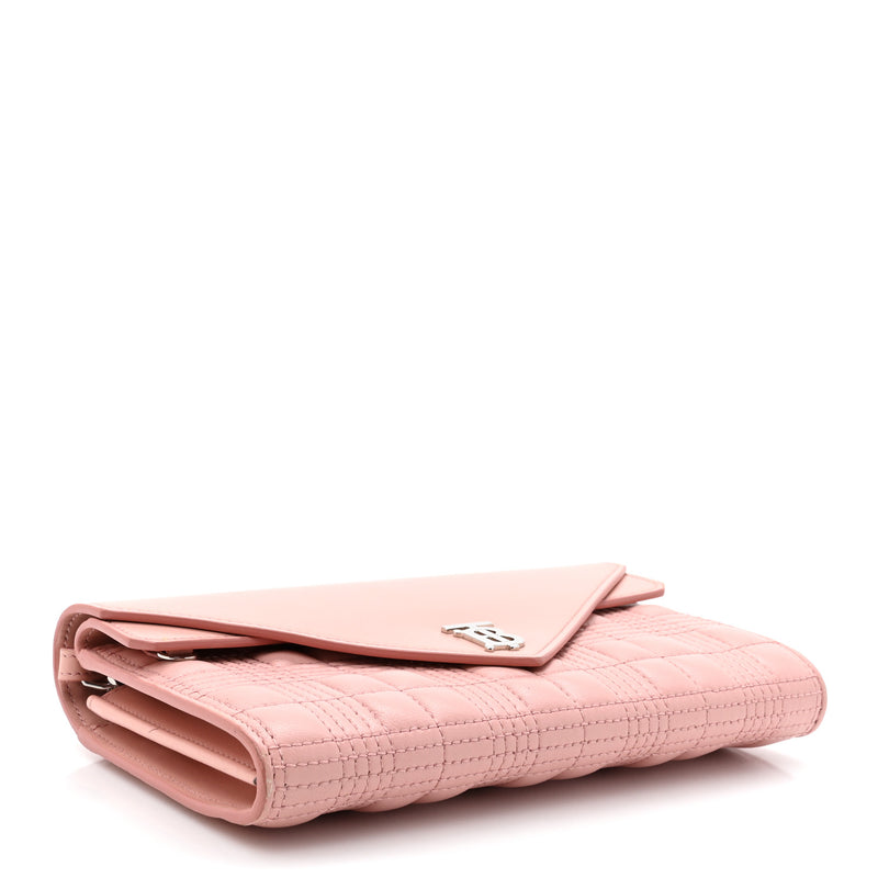 Burberry Lambskin Quilted Wallet With