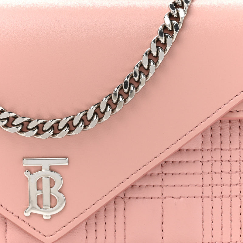 Burberry Lambskin Quilted Wallet With