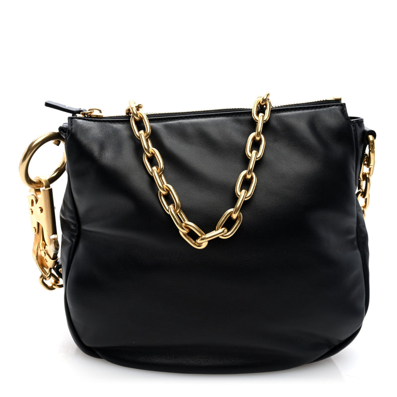 Burberry Puffy Nappa Knight Bag Black