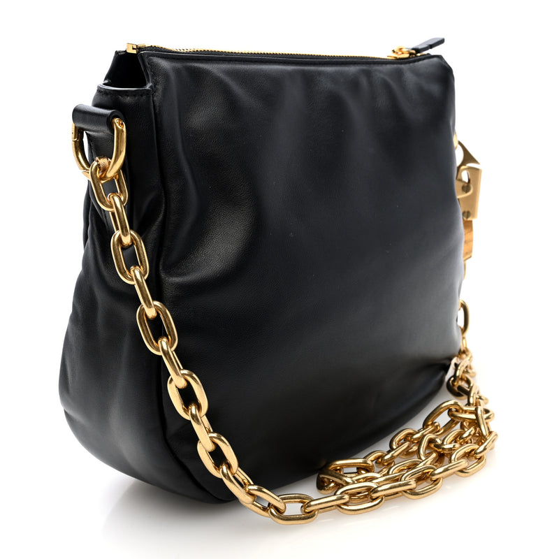 Burberry Puffy Nappa Knight Bag Black