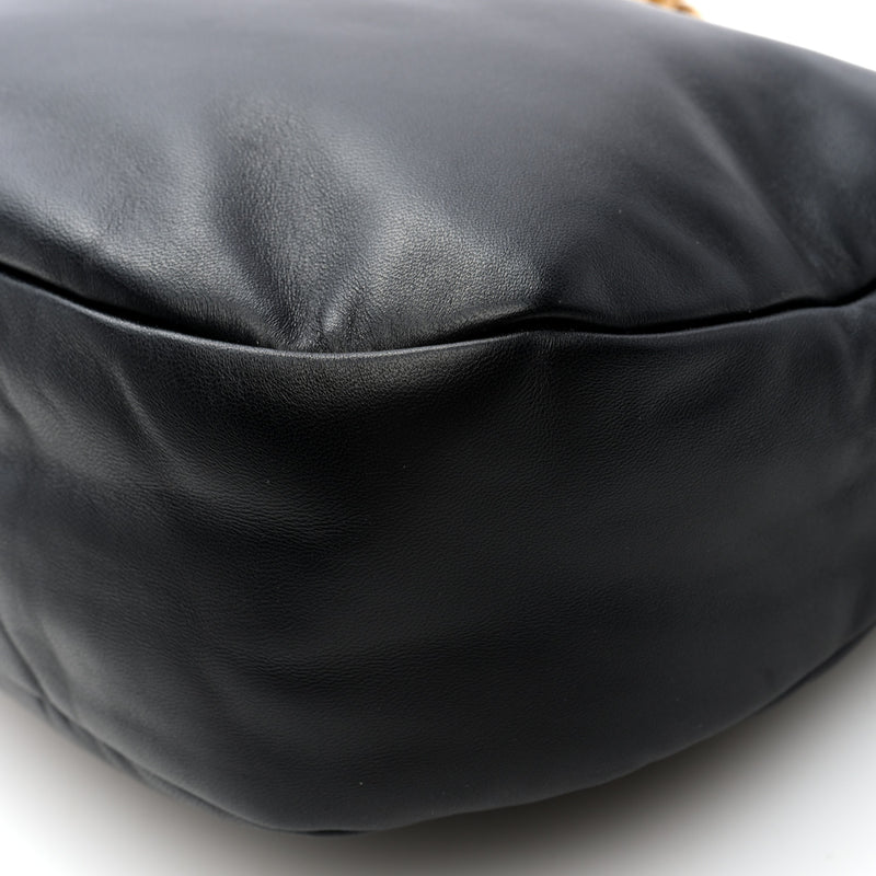 Burberry Puffy Nappa Knight Bag Black