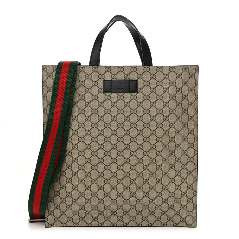 Gucci Soft Gg Supreme Web Vertical Tote