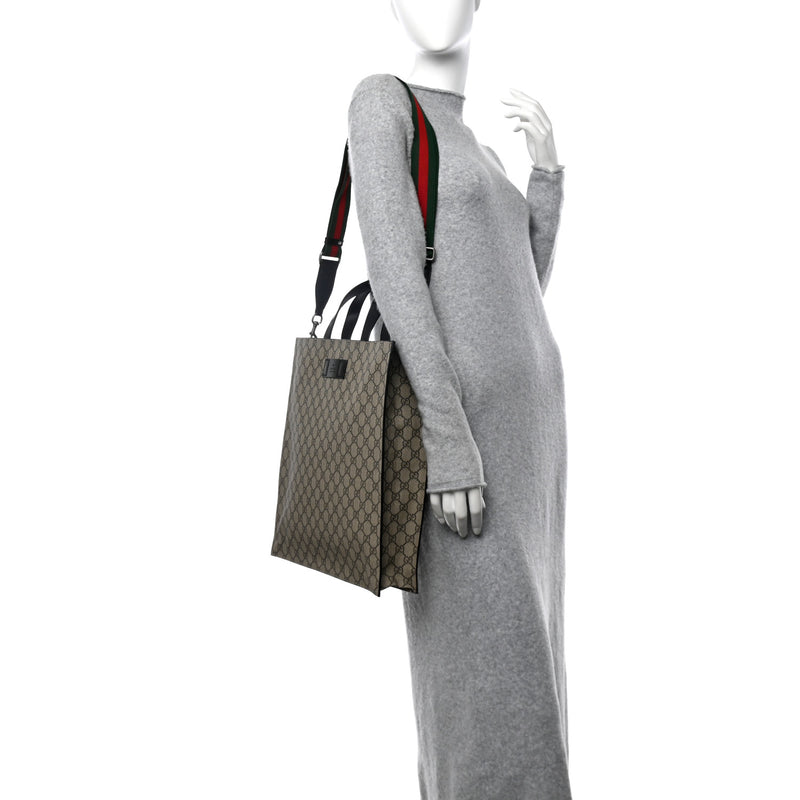 Gucci Soft Gg Supreme Web Vertical Tote