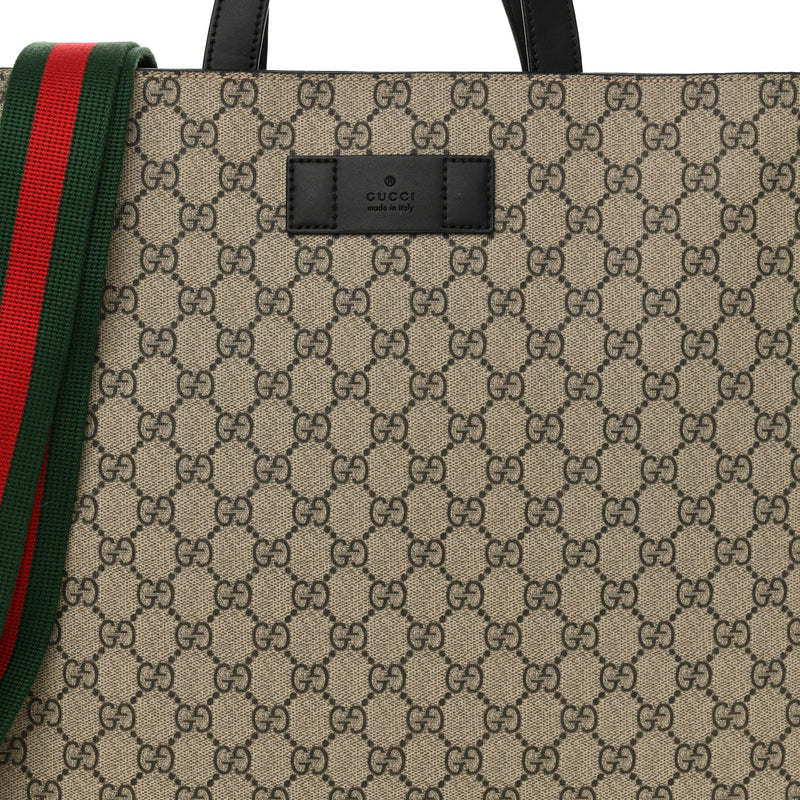 Gucci Soft Gg Supreme Web Vertical Tote