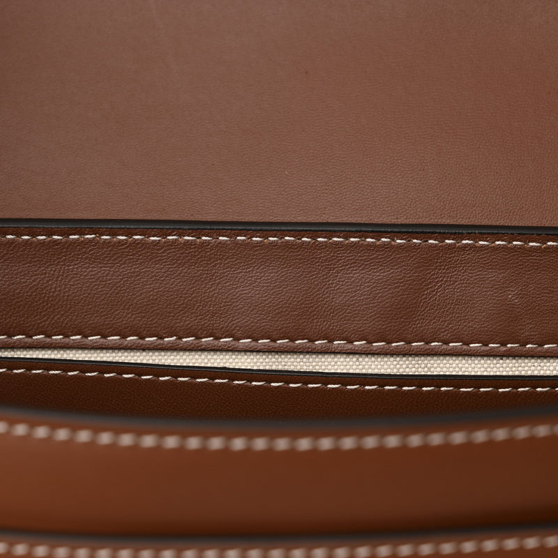 Burberry Calfskin Note Crossbody Bag Tan