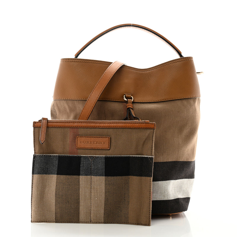 Burberry Grainy Calfskin Canvas Mega