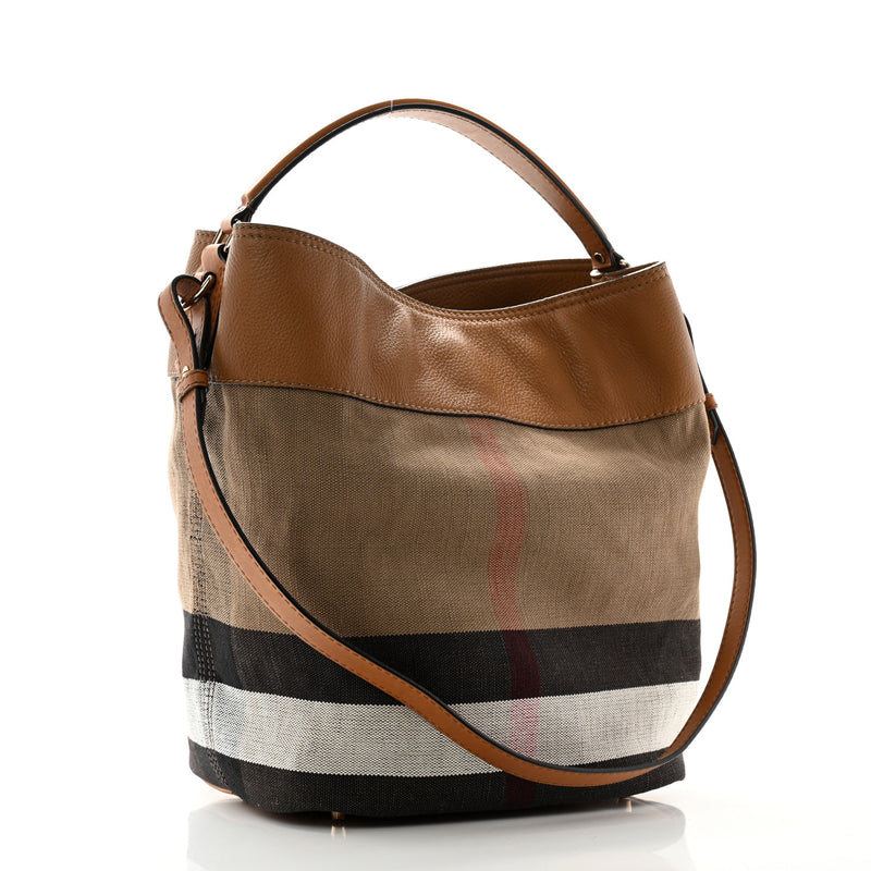 Burberry Grainy Calfskin Canvas Mega