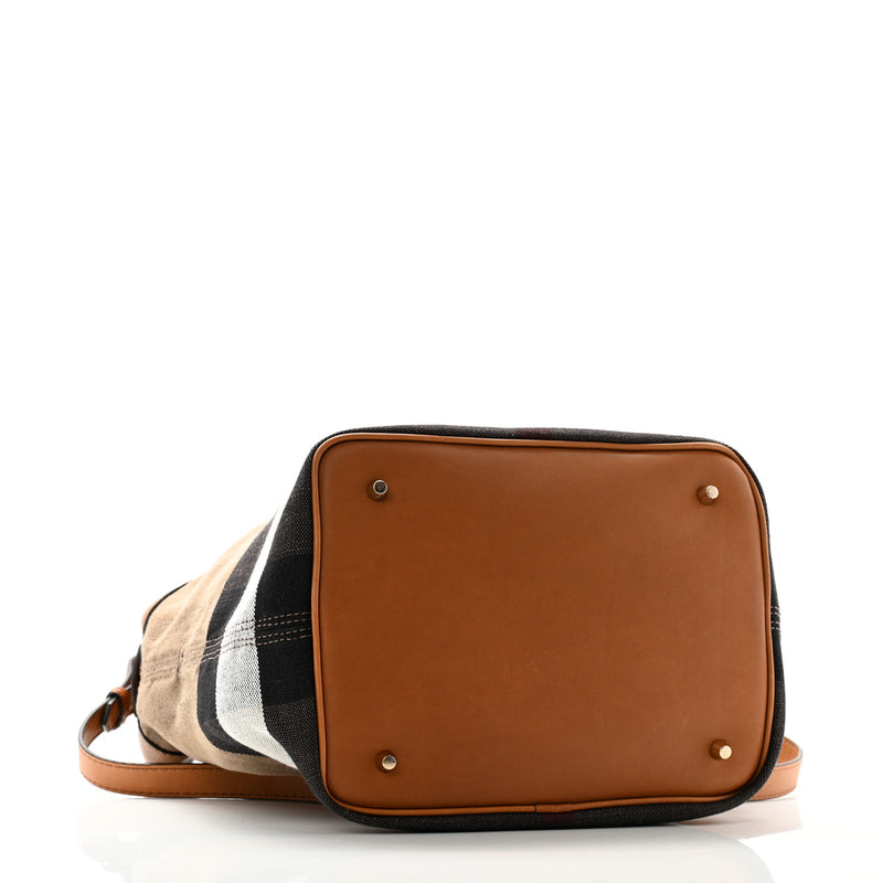 Burberry Grainy Calfskin Canvas Mega