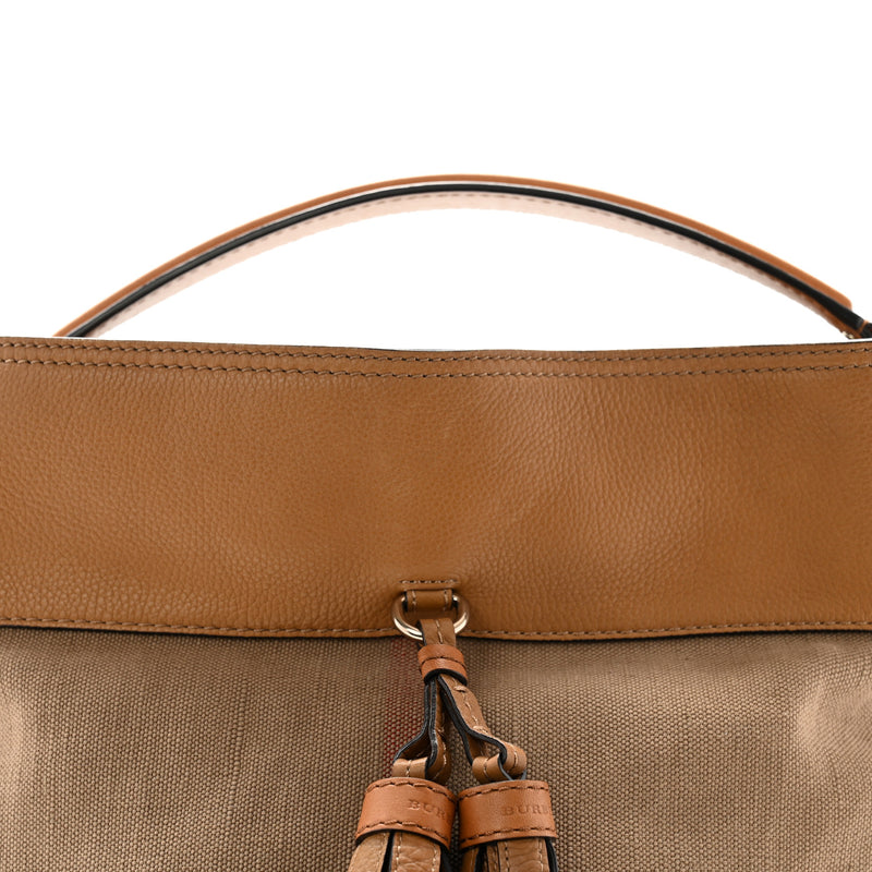 Burberry Grainy Calfskin Canvas Mega