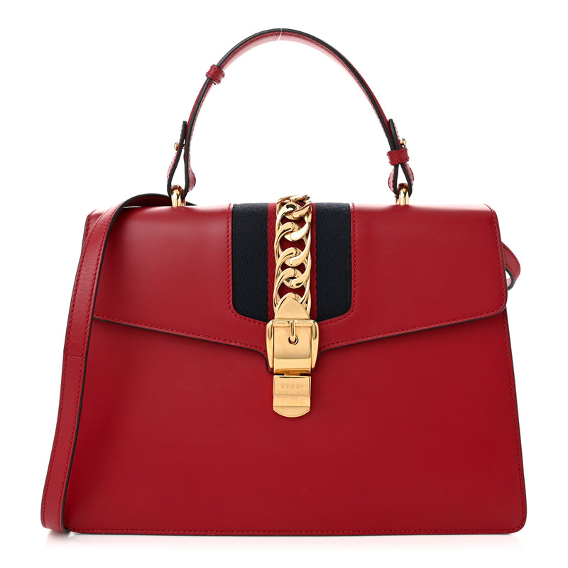 Gucci Calfskin Medium Sylvie Top Handle