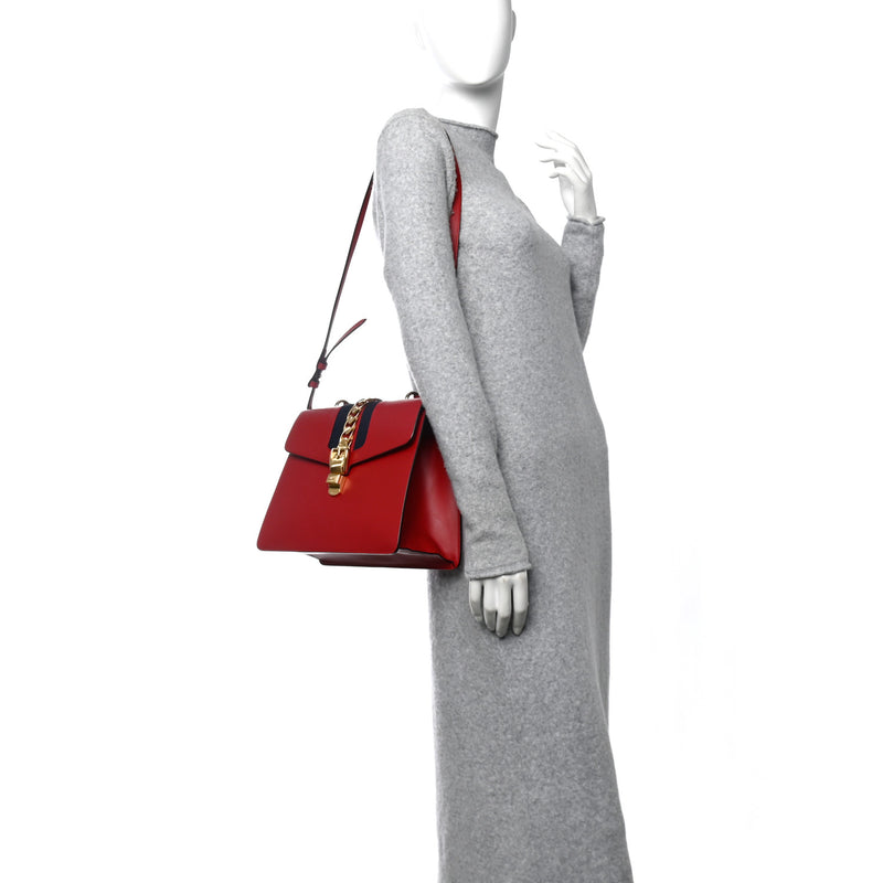Gucci Calfskin Medium Sylvie Top Handle