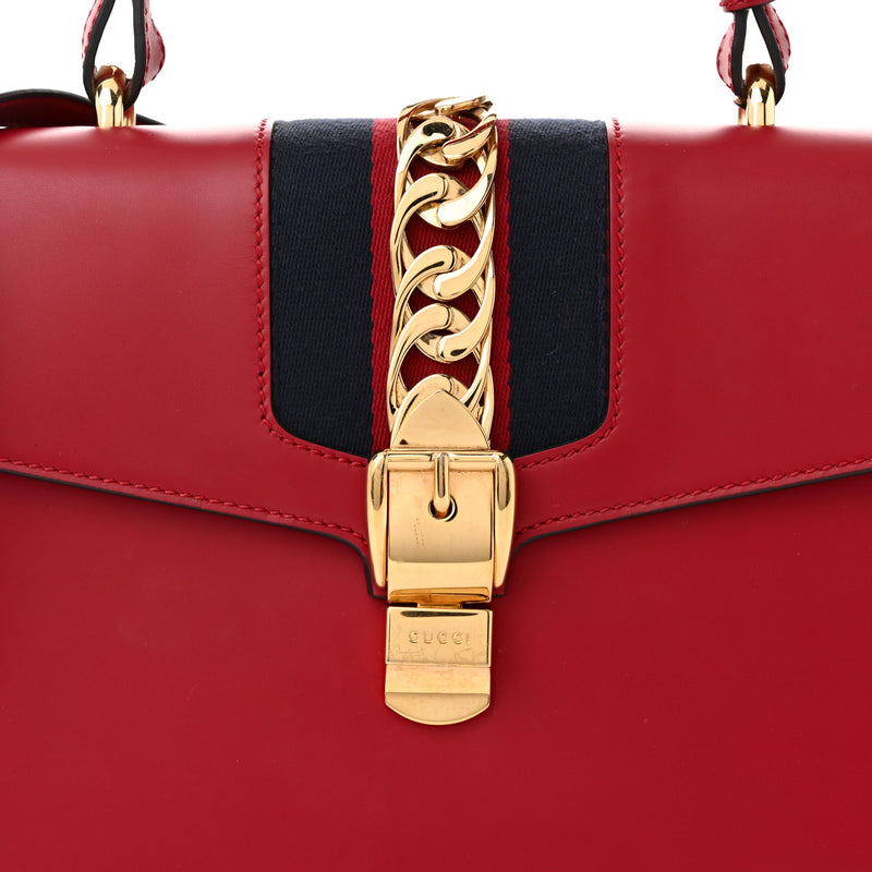 Gucci Calfskin Medium Sylvie Top Handle