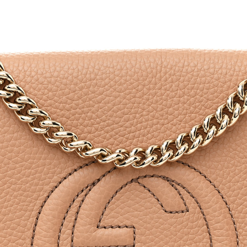 Gucci Pebbled Calfskin Medium Soho Flap