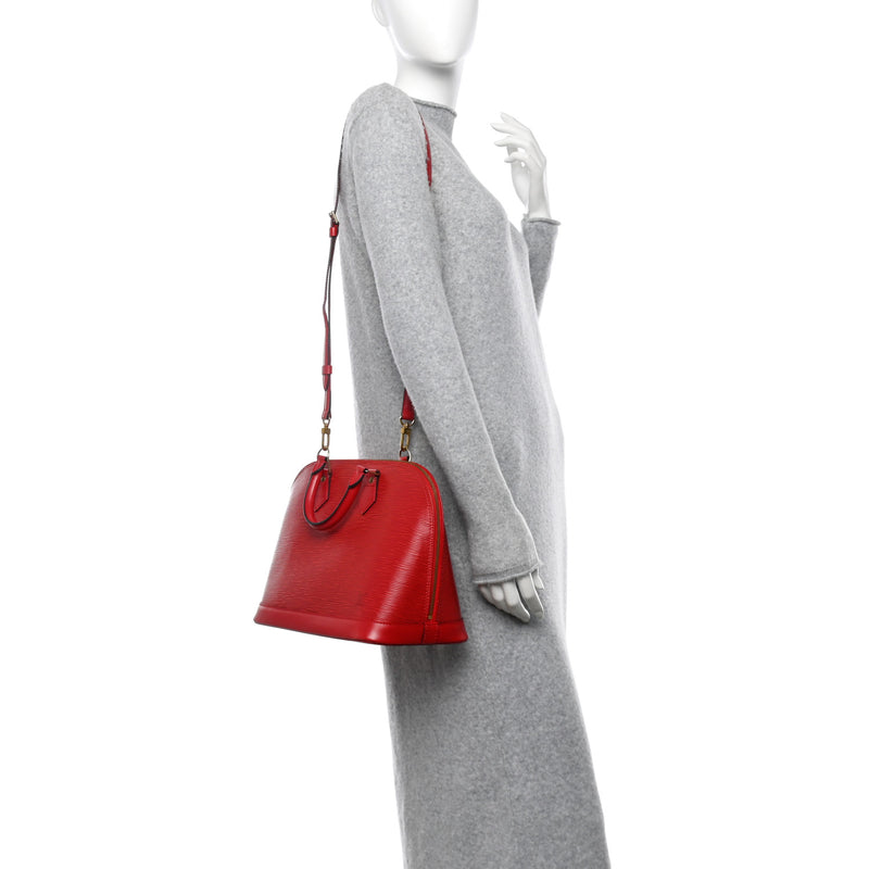 Louis Vuitton Epi Alma Pm Castillan Red