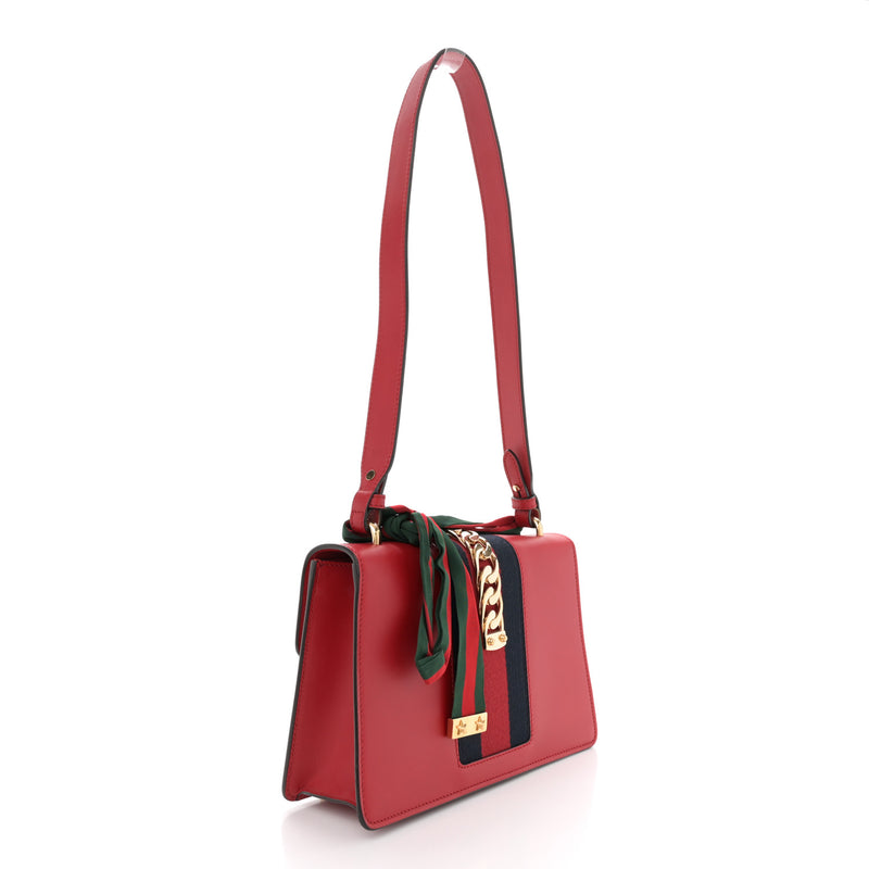 Gucci Calfskin Small Sylvie Shoulder Bag