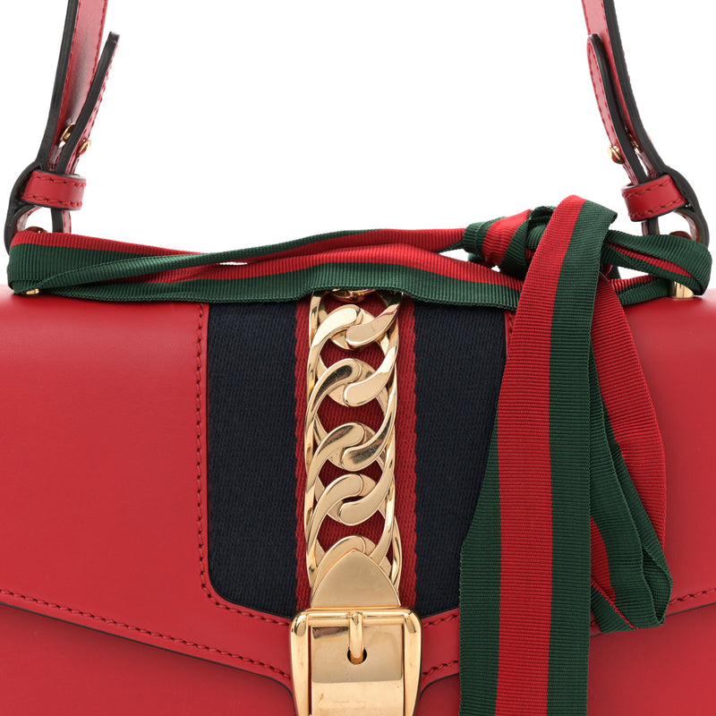 Gucci Calfskin Small Sylvie Shoulder Bag