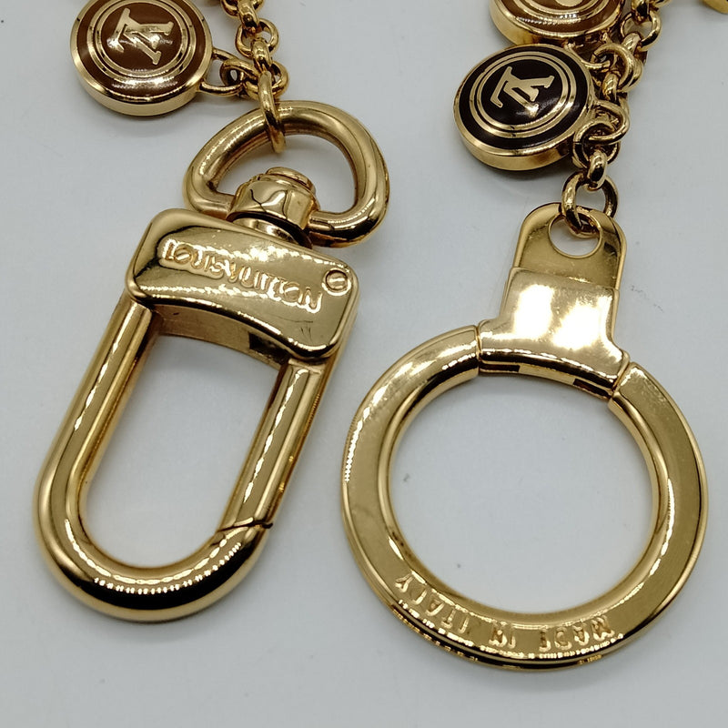 Louis Vuitton Key Ring Gold Browns