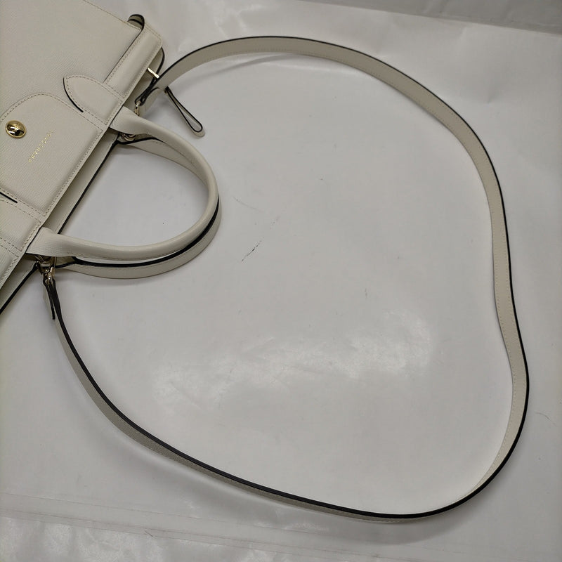 Longchamp Tote Bag White Leather