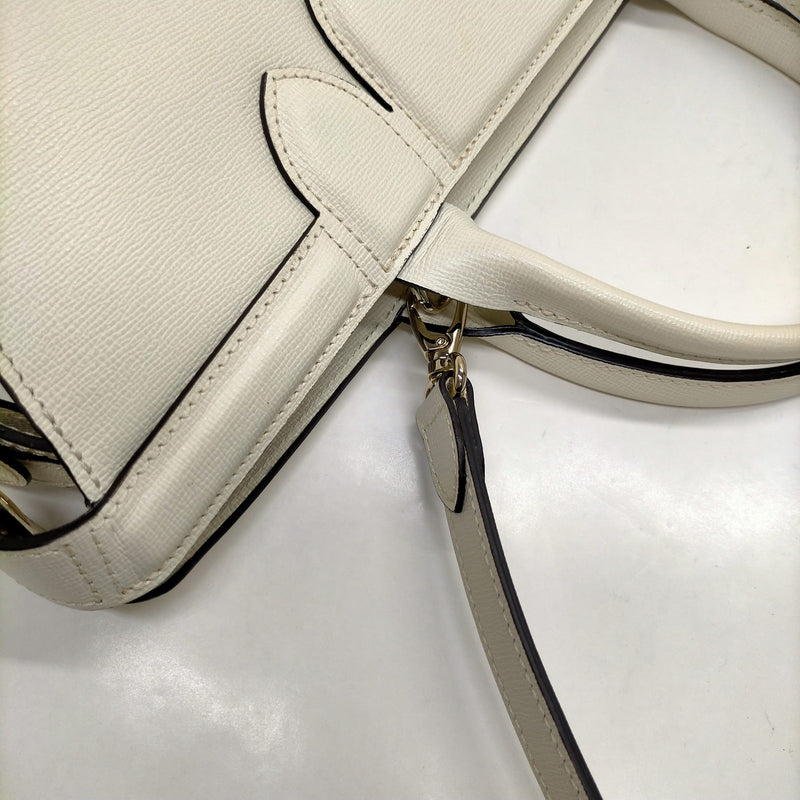 Longchamp Tote Bag White Leather