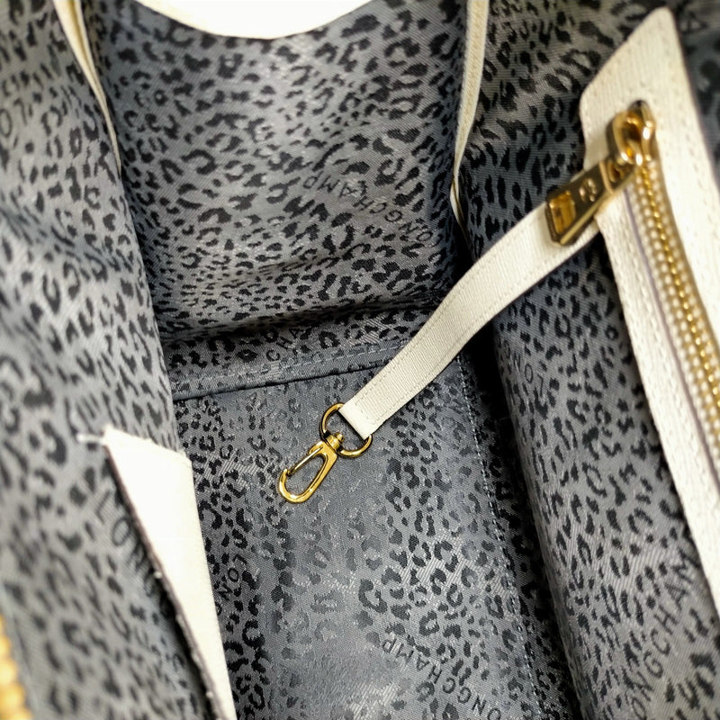 Longchamp Tote Bag White Leather