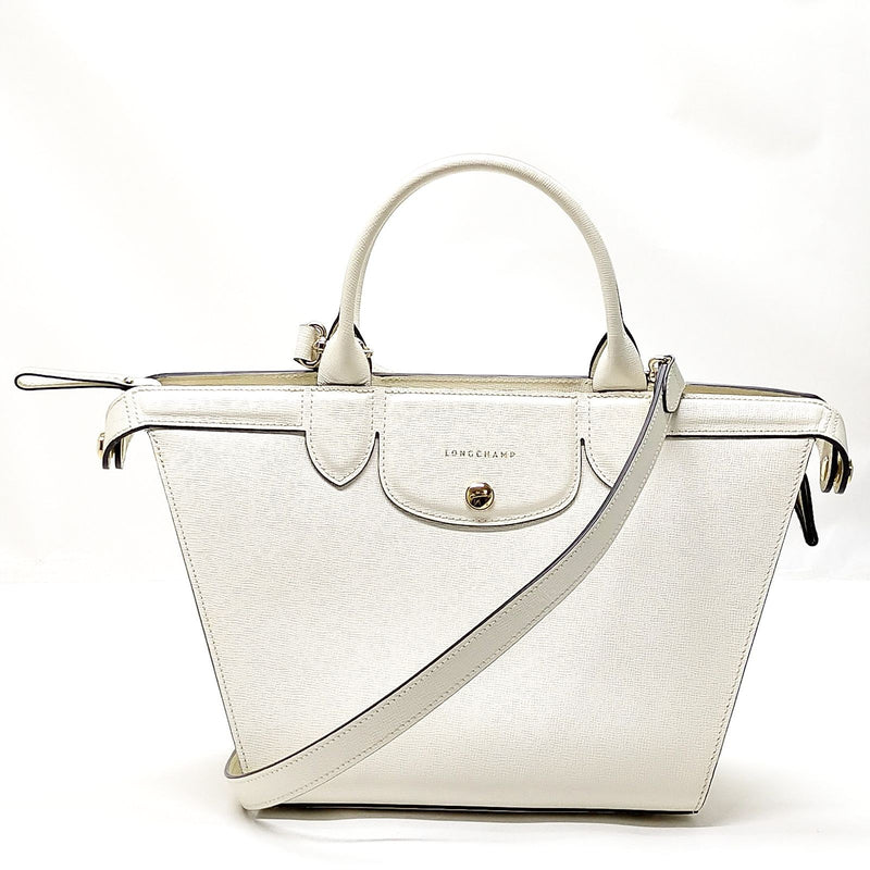 Longchamp Tote Bag White Leather
