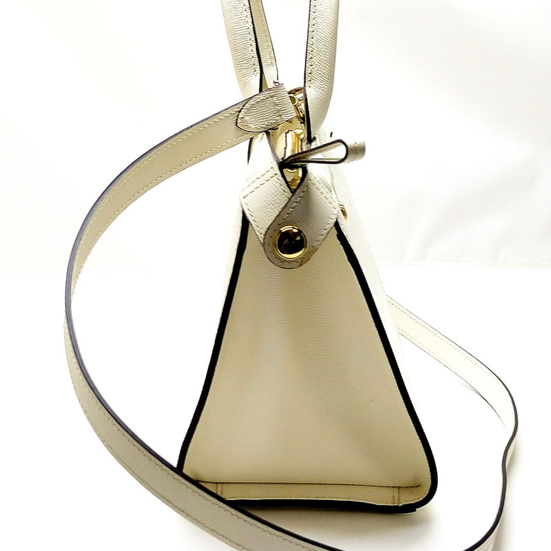 Longchamp Tote Bag White Leather