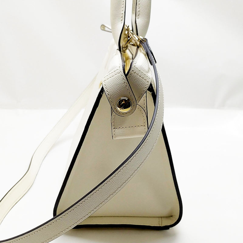 Longchamp Tote Bag White Leather