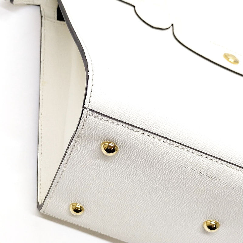 Longchamp Tote Bag White Leather