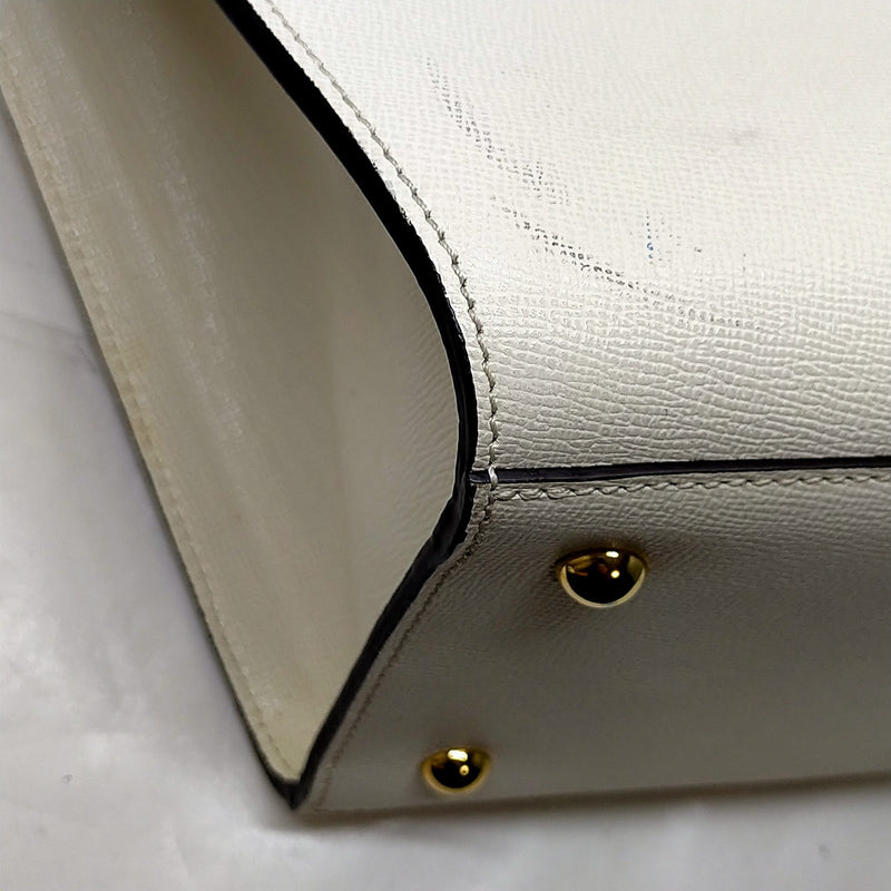 Longchamp Tote Bag White Leather