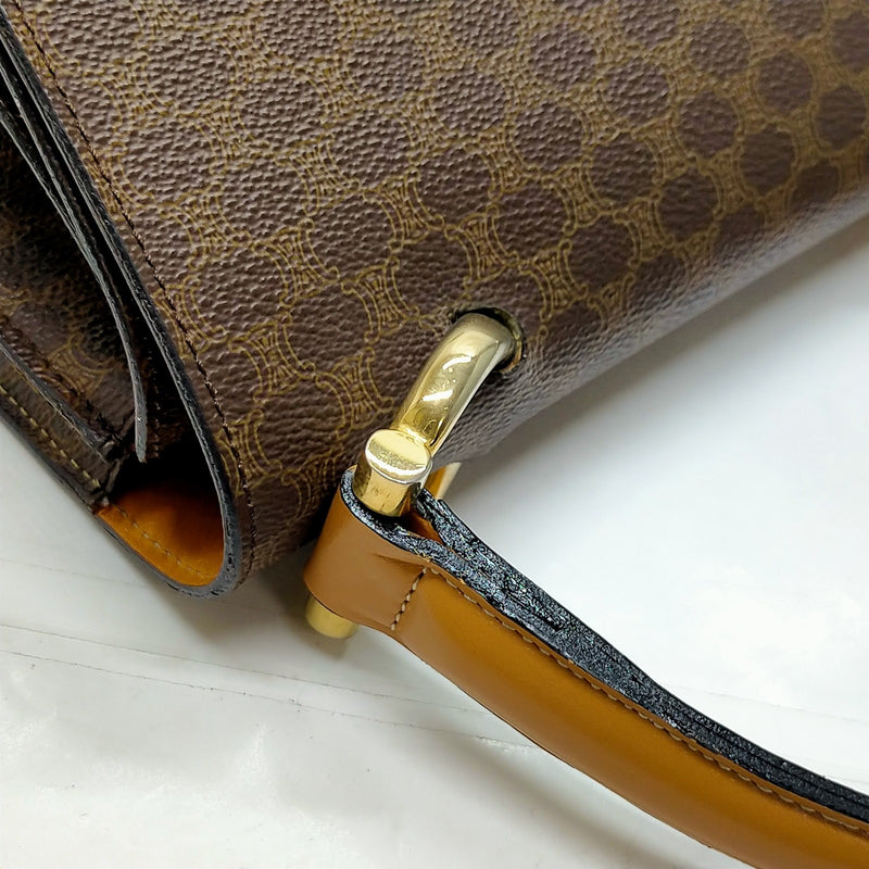 Celine Hand Bag Brown Pvc