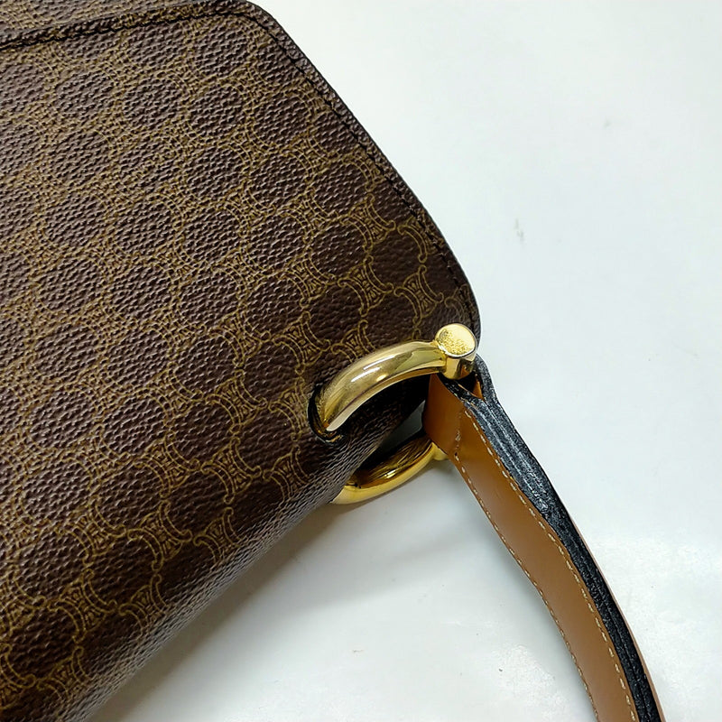 Celine Hand Bag Brown Pvc