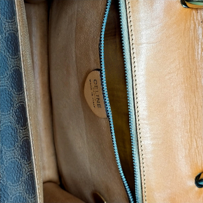 Celine Hand Bag Brown Pvc