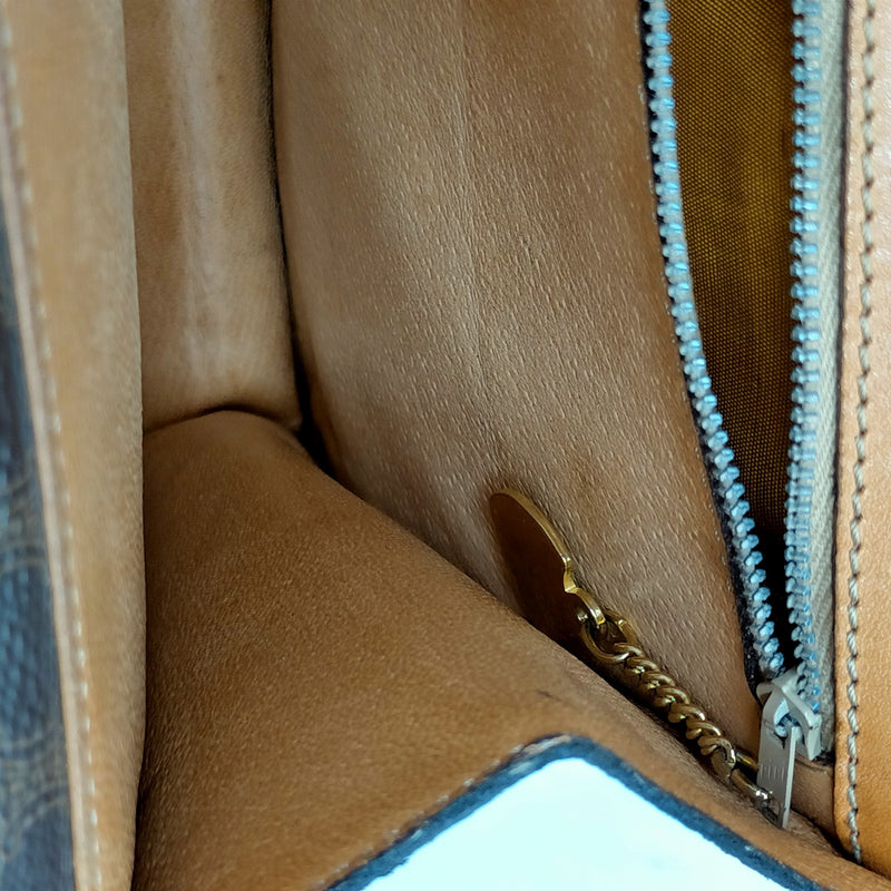 Celine Hand Bag Brown Pvc