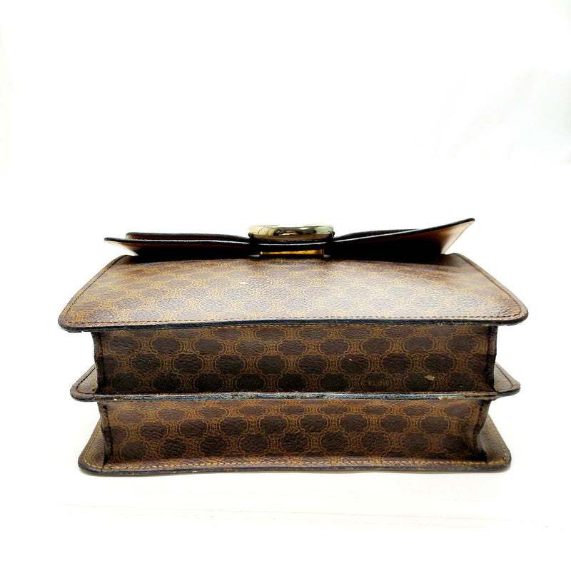 Celine Hand Bag Brown Pvc