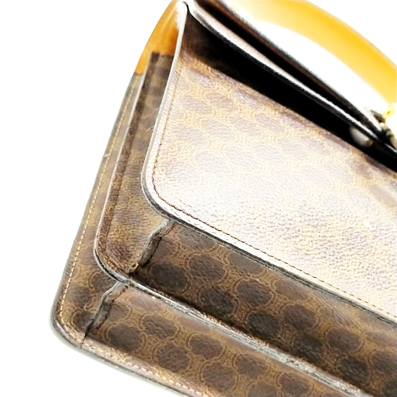 Celine Hand Bag Brown Pvc