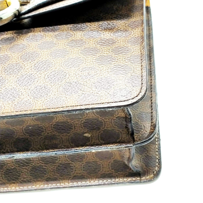 Celine Hand Bag Brown Pvc