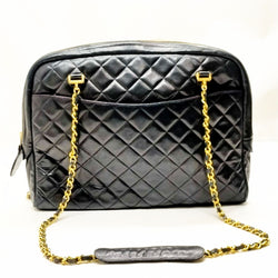 Chanel Shoulder Bag Matelasse Black Lamb