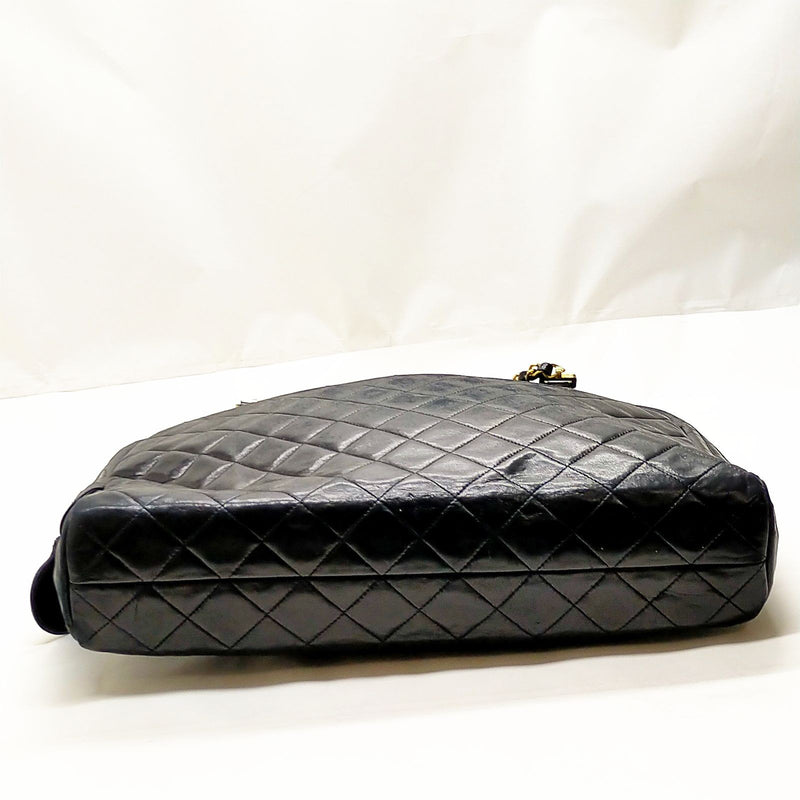 Chanel Shoulder Bag Matelasse Black Lamb