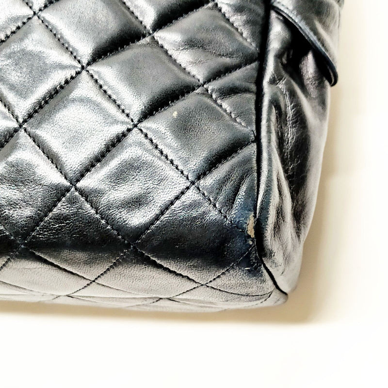 Chanel Shoulder Bag Matelasse Black Lamb