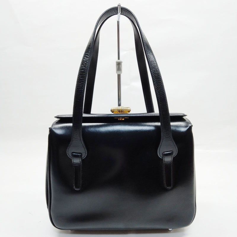 Vintage Gucci Hand Bag Black Leather