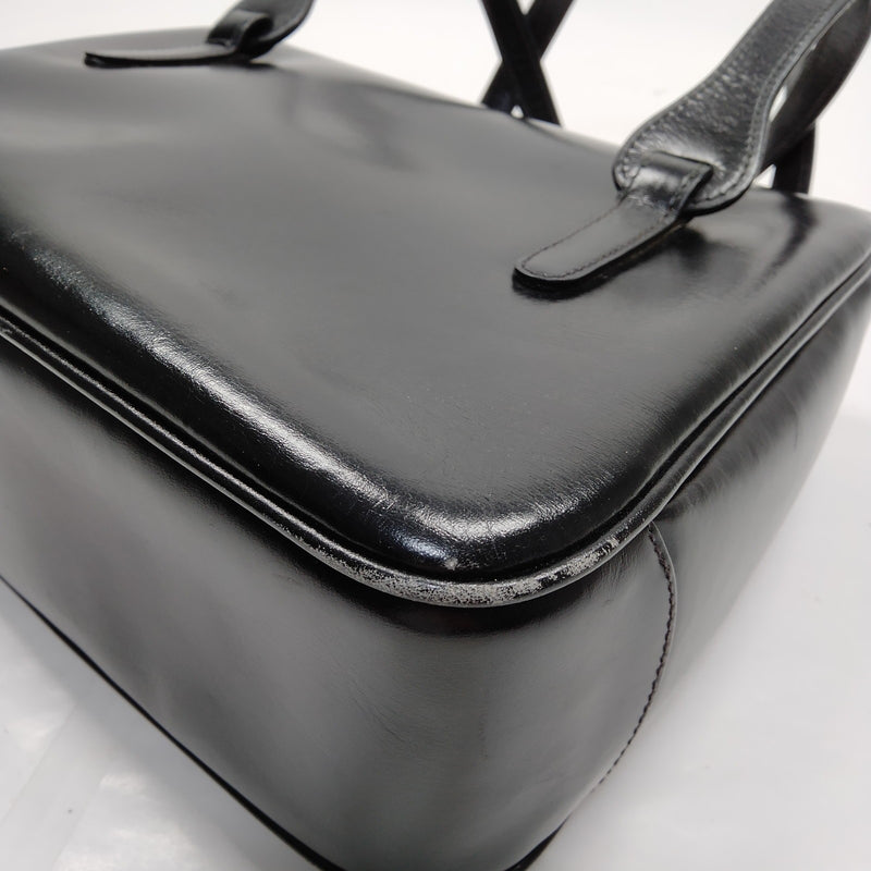 Vintage Gucci Hand Bag Black Leather