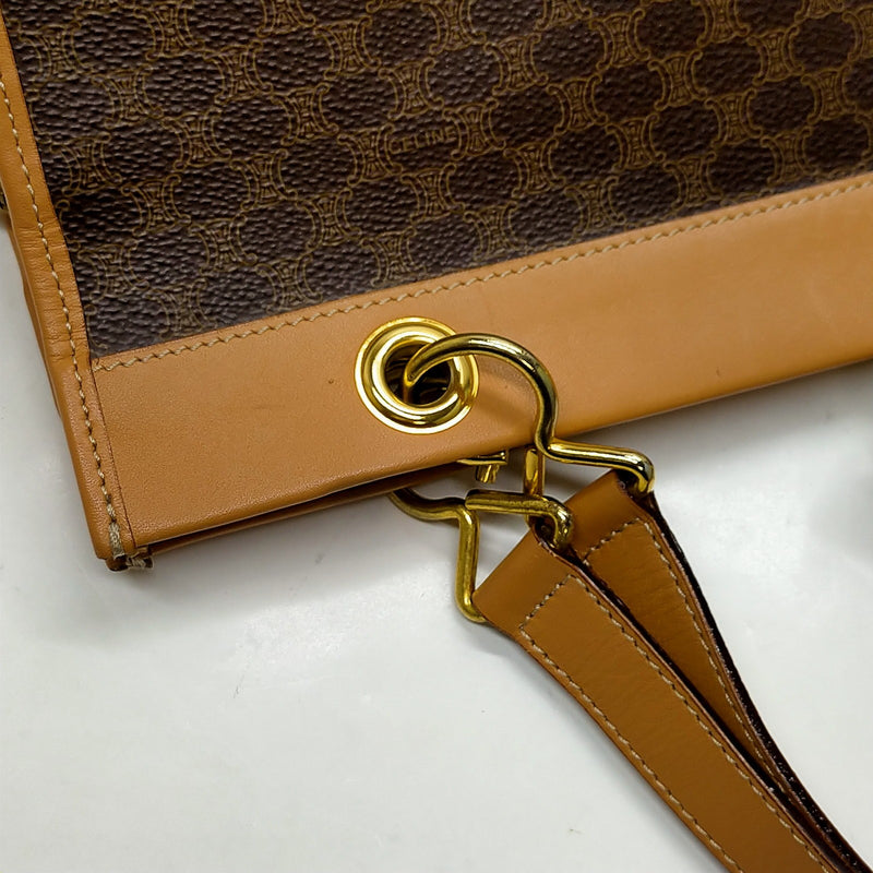 Celine Hand Bag Brown Pvc