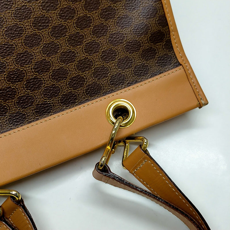Celine Hand Bag Brown Pvc