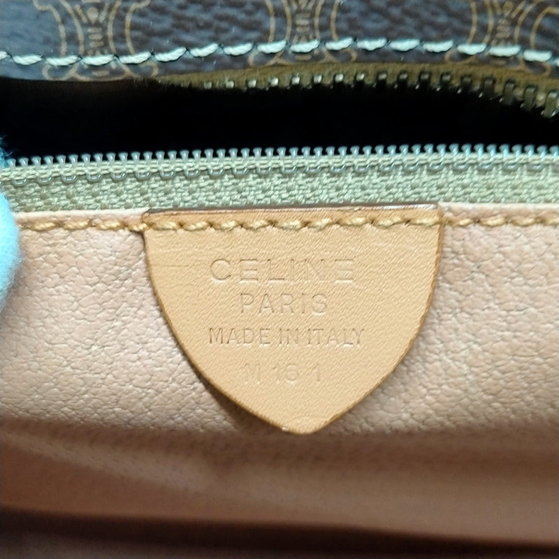 Celine Hand Bag Brown Pvc
