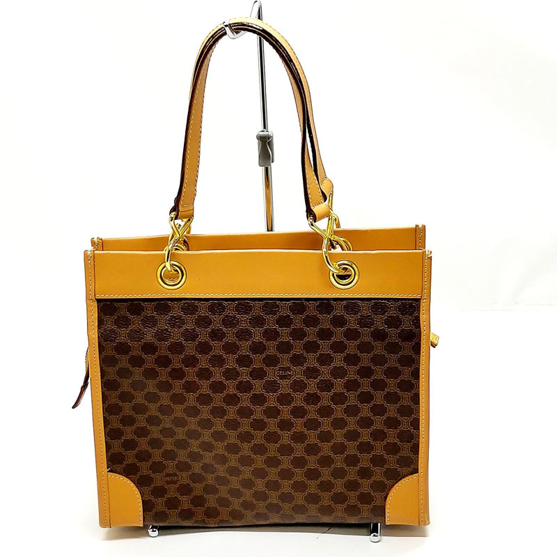 Celine Hand Bag Brown Pvc