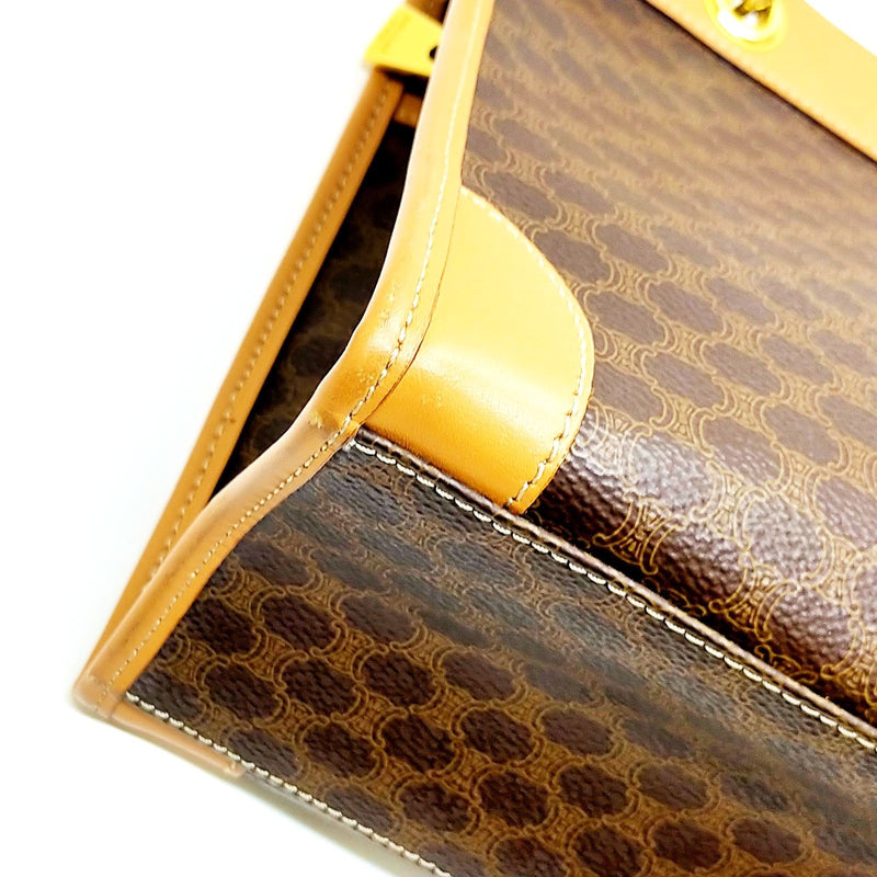 Celine Hand Bag Brown Pvc