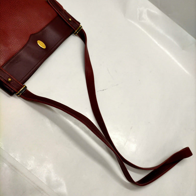 Cartier Shoulder Bag Bordeaux Leather