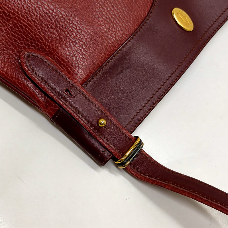 Cartier Shoulder Bag Bordeaux Leather