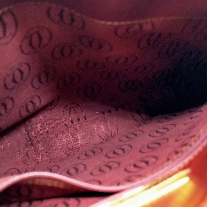 Cartier Shoulder Bag Bordeaux Leather